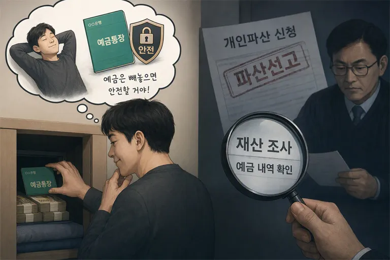 개인파산 시 예금을 빼놓으면 안전할 것이라는 생각