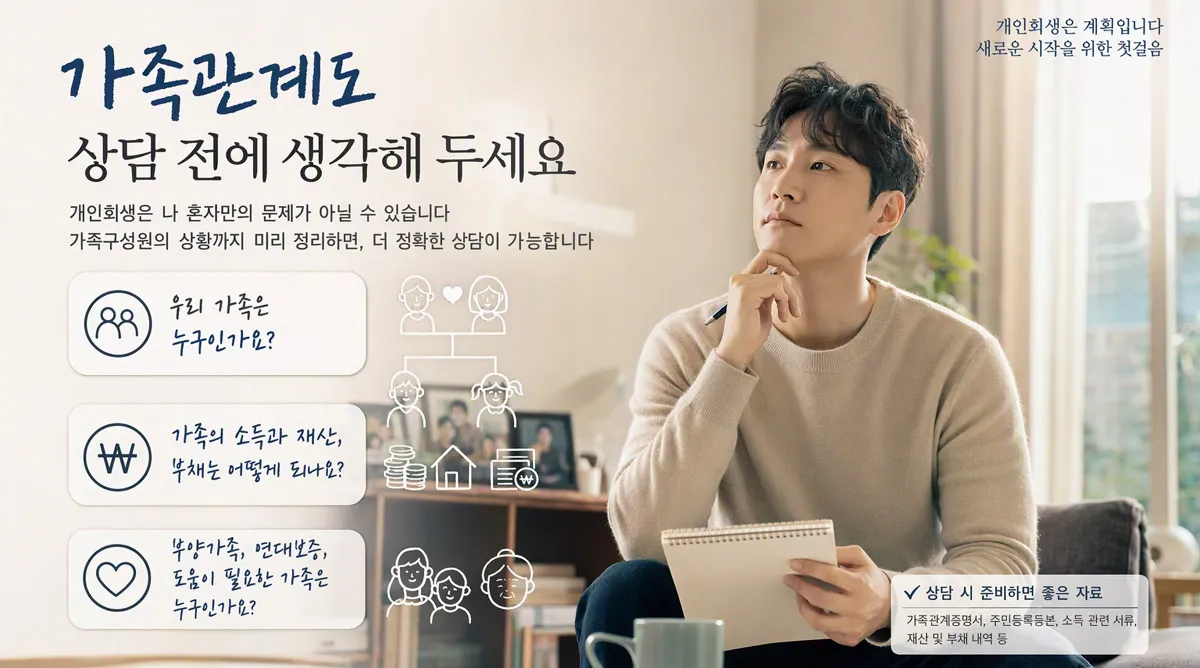 가족관계도 상담 전에 생각해 두세요
